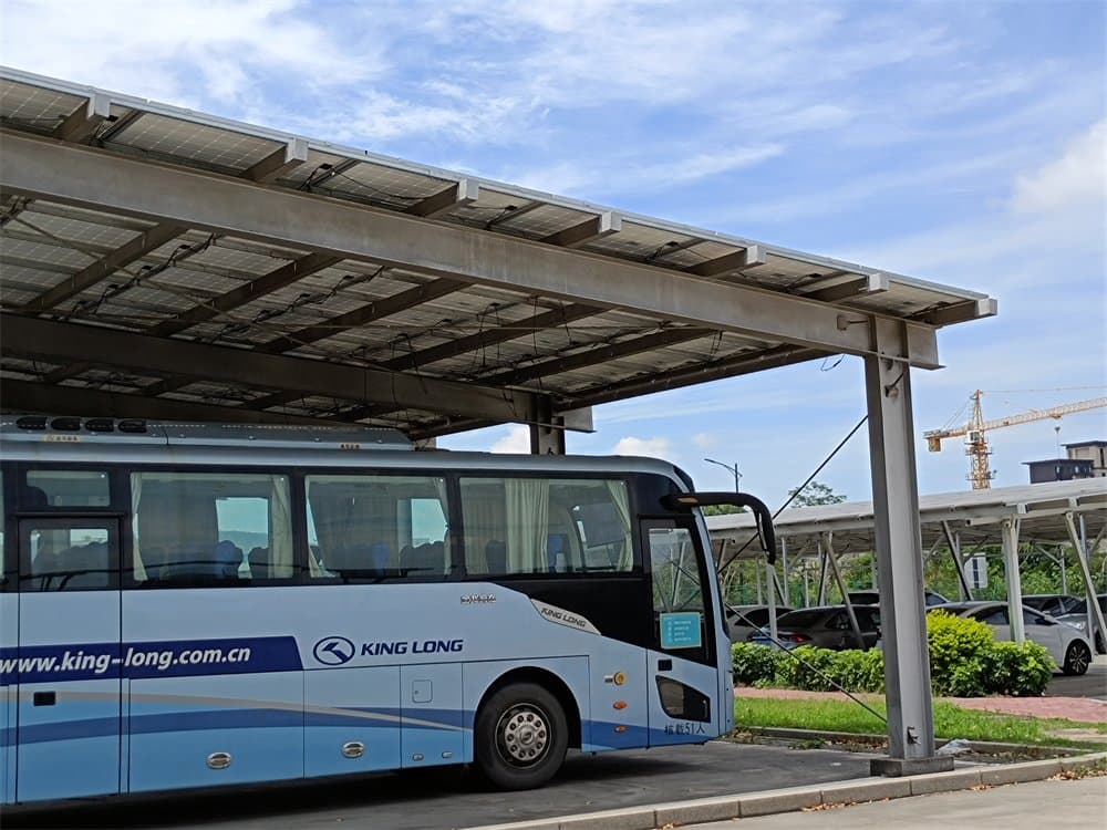 버스 주차 강철 태양광 구조물 설치
