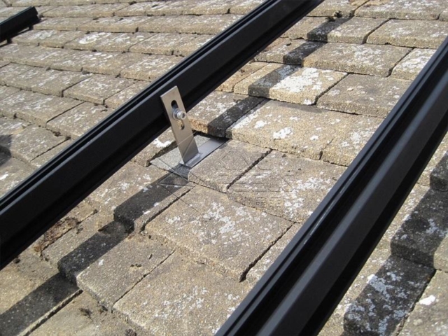 슬레이트 타일 브래킷 지붕 태양 광 설치 시스템
